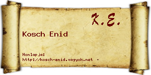 Kosch Enid névjegykártya